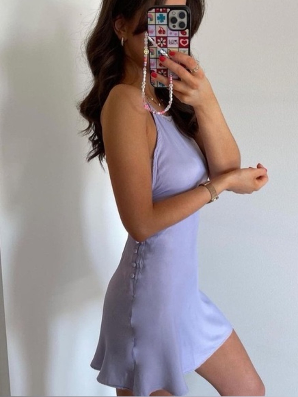 Zara lilac satin halter slip mini dress
